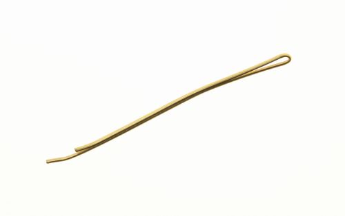Proste wsuwki do włosów, bez kulki w kolorze złotym 70 mm.