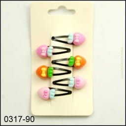 KIDS HAIR SLIDES CARROTS - 6 PCS.