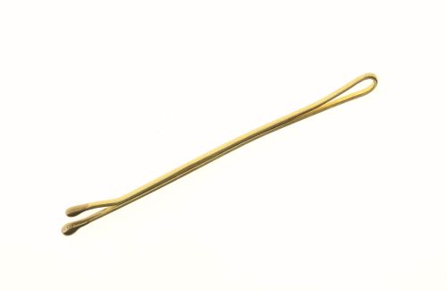 Prosta wsuwka do włosów z dwiema kulkami 50 mm - złota