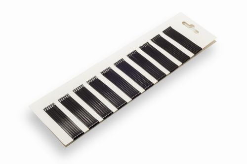 Wsuwka prosta mocna czarna 7cm - 60 szt.