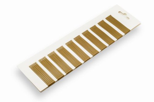 Wsuwka prosta mocna złota matowa 7cm - 60 szt.