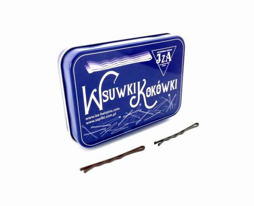 Wsuwki brązowe karbowane z dwiema kulkami