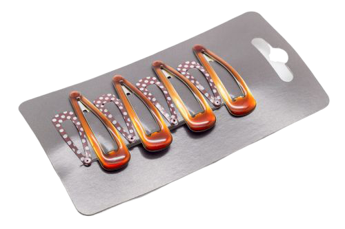 Set of hair clips - brown / 8pcs.