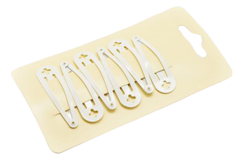 Spinki pyki białe 50mm - 6 szt.