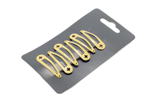 Hair clips 40mm - cream / 6pcs.