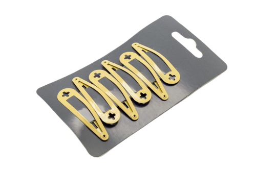 Hair clips 50mm - cream / 6pcs.