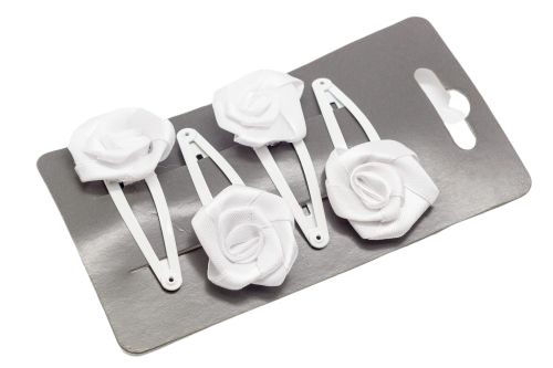 Spinka pyk z białą różyczką -  4 szt.