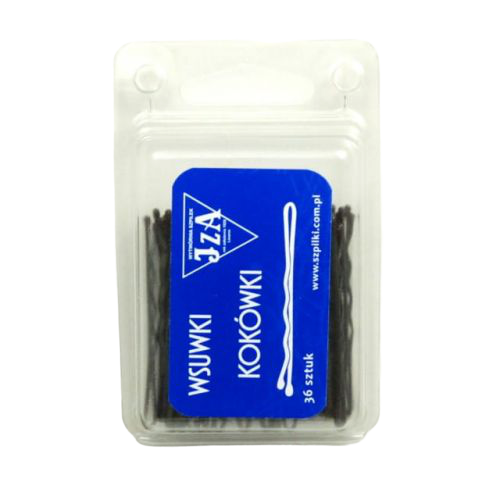 wsuwki karbowane brązowe