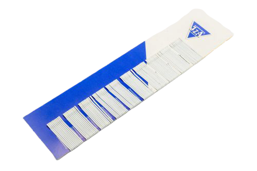 wsuwka do włosów z dwiema kulkami 50 mm - biała / 100 szt.