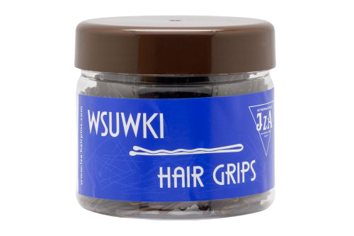 Karbowane wsuwki do włosów bez kulek - brązowe - 70 mm - 500 g