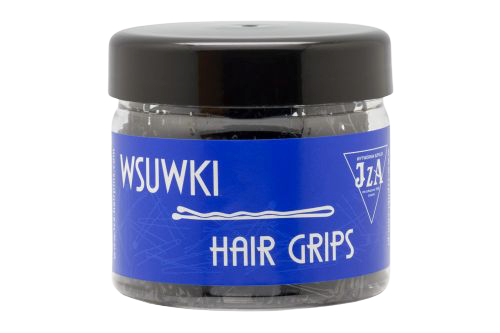 Karbowane wsuwki do włosów bez kulek - czarne - 70 mm - 500 g