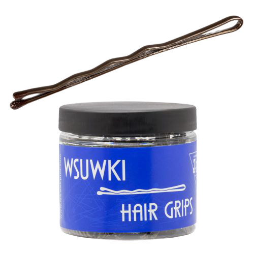  wsuwki do włosów z dwiema kulkami - brązowe - 50 mm - 250 g