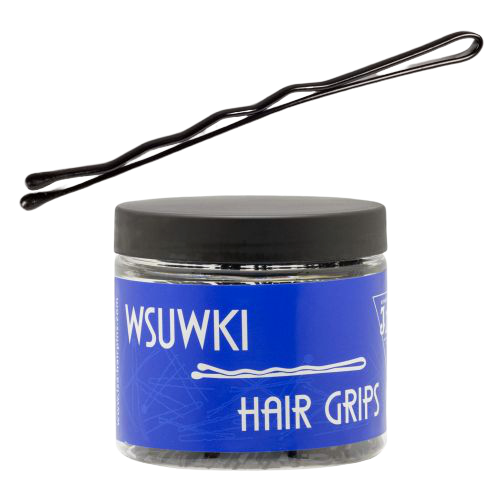 wsuwki do włosów z dwiema kulkami - czarne