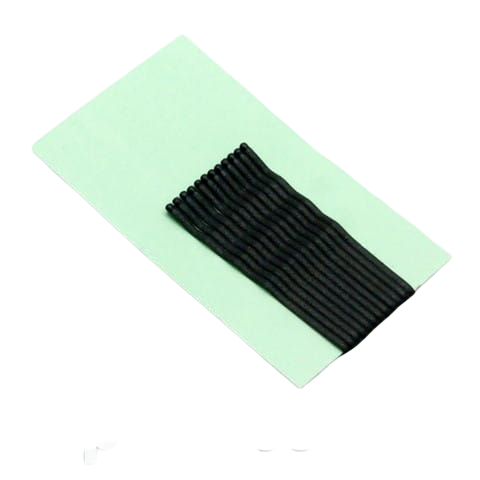 wsuwki karbowane do włosów z dwiema kulkami - czarne matowe - 60 mm - 12 szt.