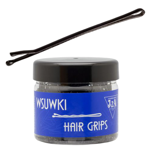 wsuwka do włosów prosta z dwiema kulkami 50 mm - czarna / 500 g