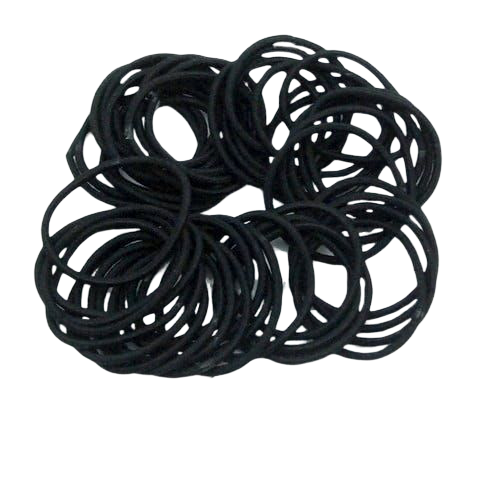 Hair gum - black / 100pcs.