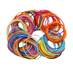 Thin hair gum - mix color / 100pcs.
