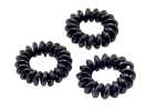 Twisted hair gums - black / 3pcs.
