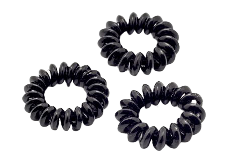 Twisted hair gums - black / 3pcs.