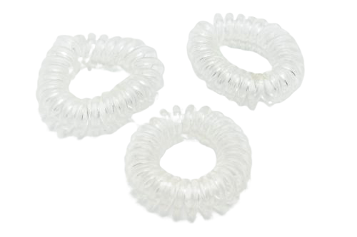 Twisted hair gums - transparent / 3pcs.