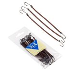 Ponytailholder with hooks - brown / 12 pcs.