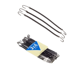 Ponytailholder with hooks - black / 12 pcs.