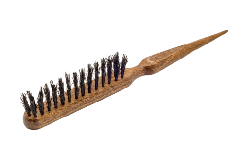  Long flat dark natural bristle brush 3R