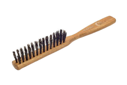 Long dark natural bristle brush 3R