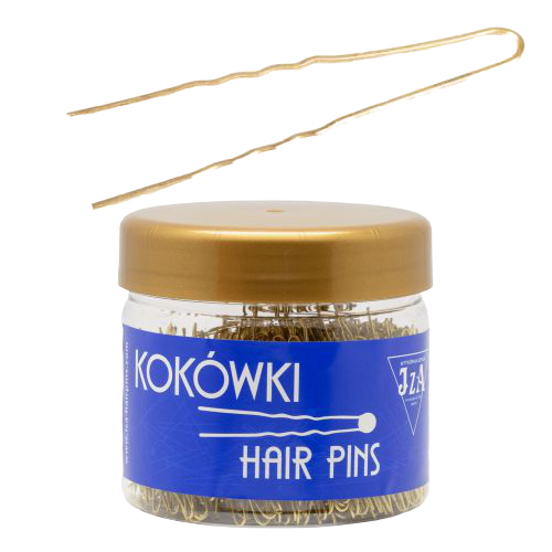Kokówki szpilki fryzjerskie 45 mm - złote - 350 g