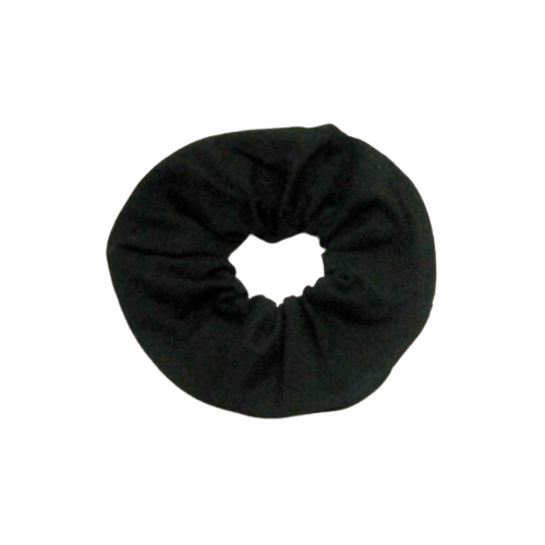 Gumka owijka typu scrunchie , bawełniana – czarna.