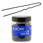 Waved hairpins 65mm - black matt / 500g