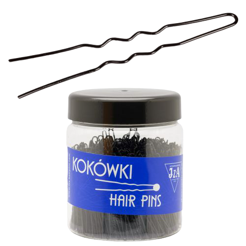 Szpilki/kokówki fryzjerskie 65 mm- czarne - 500 sztuk