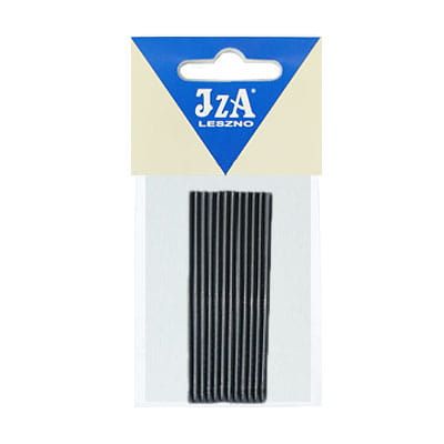 Prosta wsuwka do włosów 70 mm - czarna / 12 szt.