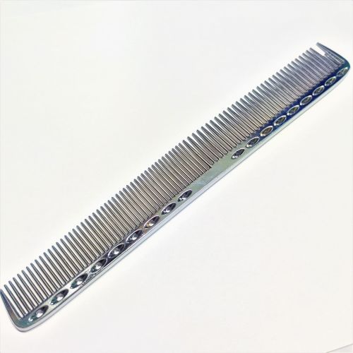 GRZEBIEŃ PROSTY METALOWY 21,5 CM SREBRNY
