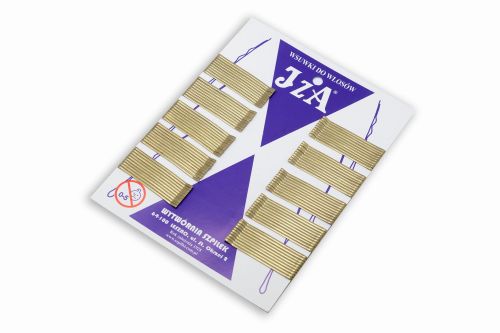 wsuwka prosta do włosów 50 mm - złota / 100 szt.