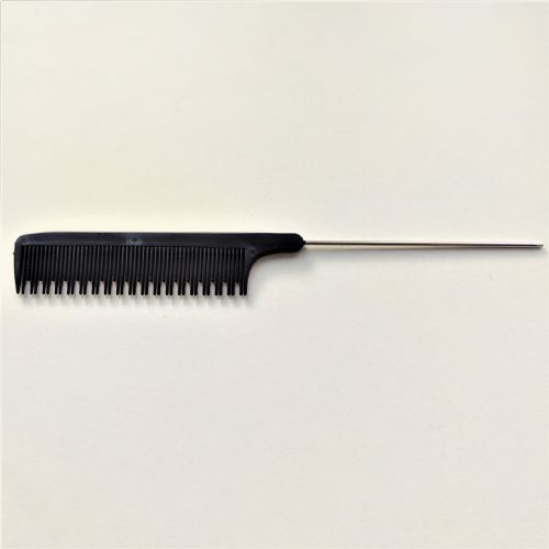 Grzebień karbonowy 21,5cm metalowy szpikulec