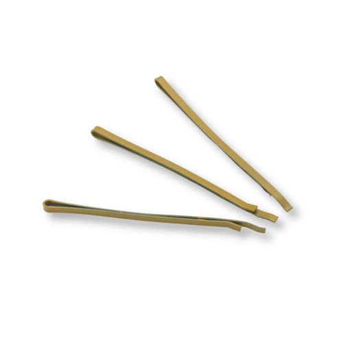Wsuwki złote matowe proste mocne 7 cm 36