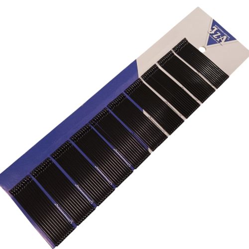 Prosta wsuwka do włosów 70 mm - czarna / 100 szt.