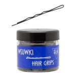 Waved hairgrips 50 mm - black / 500 g
