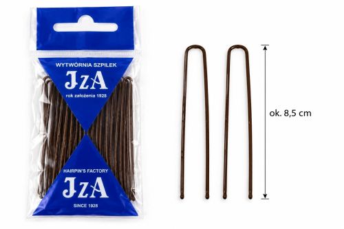 Kokówka/szpilka fryzjerska brązowa długa 8,5 cm 12szt. 