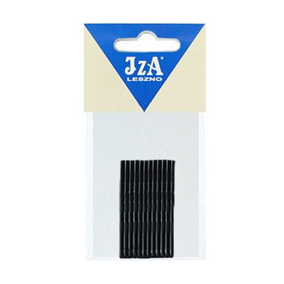 Waved hairgrips 50 mm - black / 12 pcs.