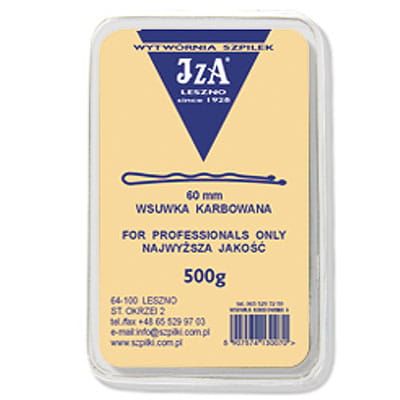 Karbowane wsuwki do włosów z dwiema kulkami - złote - 60 mm