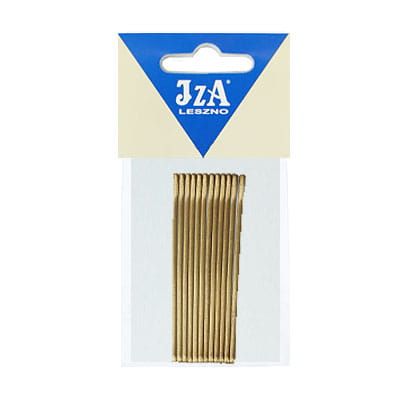 Prosta wsuwka do włosów z kwoma kulkami 70 mm - złota / 12 szt.