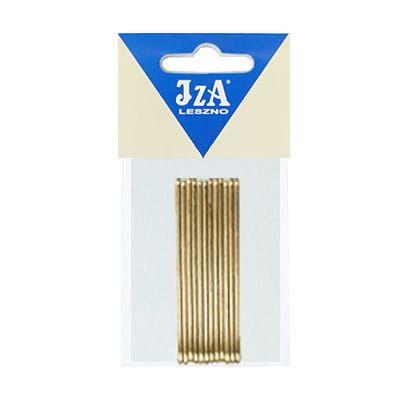 Prosta wsuwka do włosów 70 mm - złota / 12 szt.