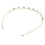 Decorative gold hair band with crystals