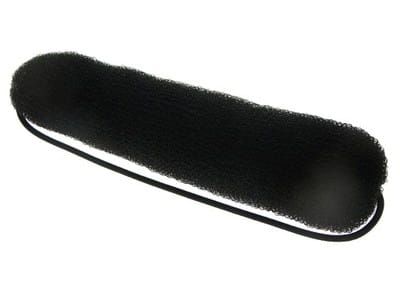 Open hair bun with gum - black