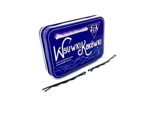 Wsuwki czarne karbowane z dwiema kulkami