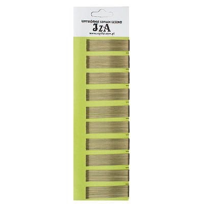 Prosta wsuwka do włosów 70 mm - złota / 100 szt.