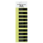 Wide plain hairgrips 60 mm black / 50 pcs.